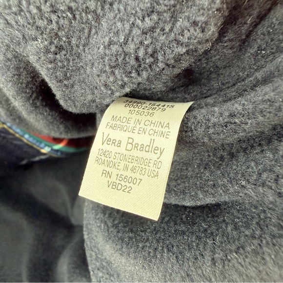 Vera Bradley Tartan Plaid Puffer Quilted Vest Fleece Lined Size Small - Picture 6 of 6